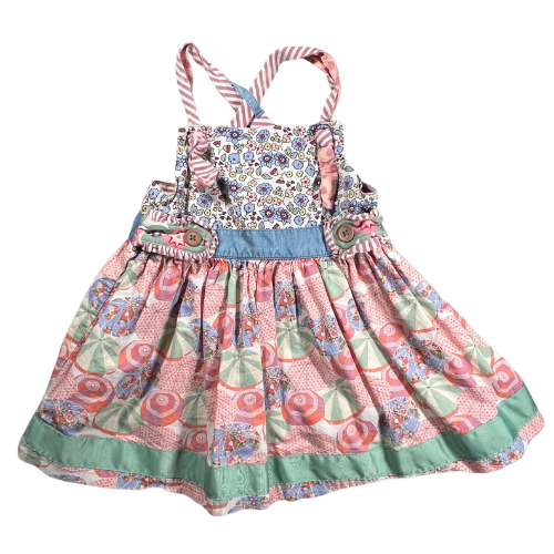 Pre-Owned Matilda Jane Parasol Knot Top for Girls - Size 6, Multicolor | Our Families Attic Pre-Owned Matilda Jane Parasol Knot Top for Girls - Size 6, Multicolor | Our Families Attic