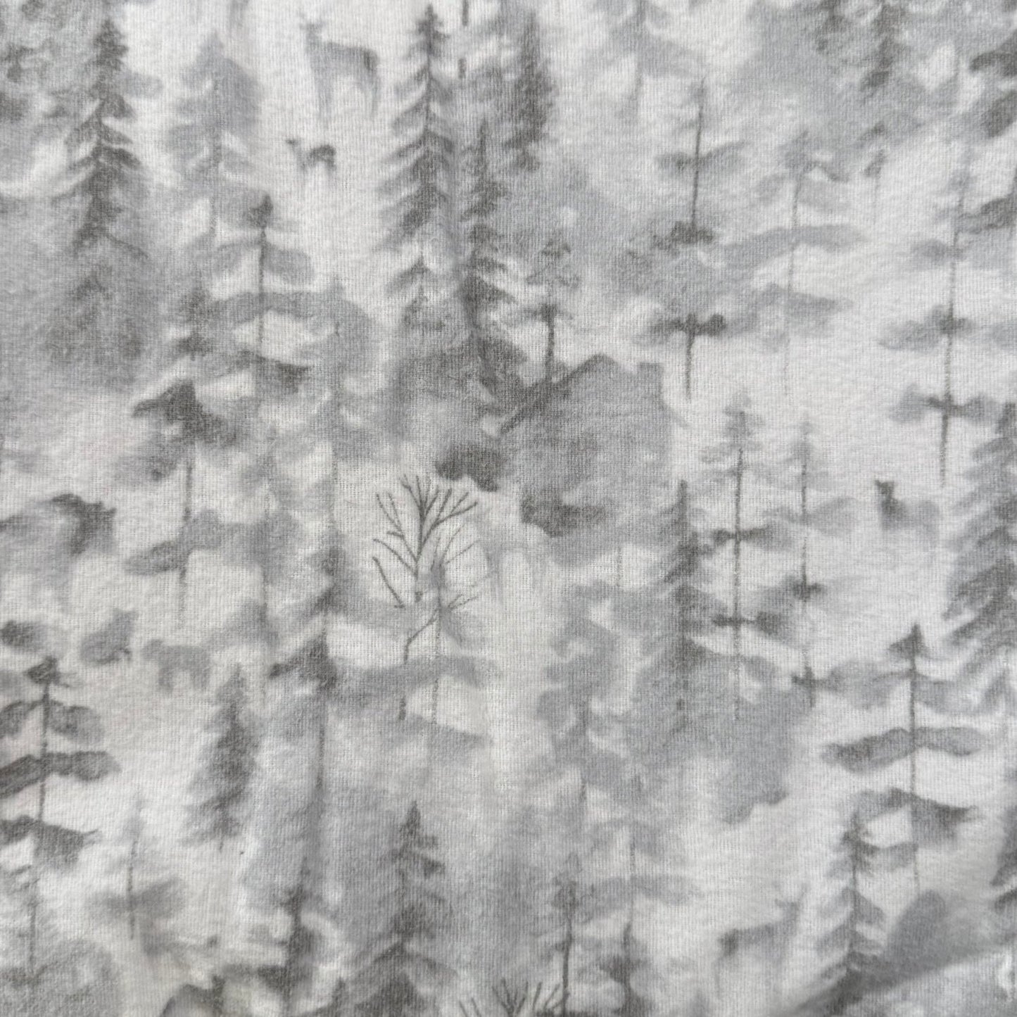 Cuddl Duds Painted Forest Flannel Sheet Set Twin | Gray White Cotton Sheets