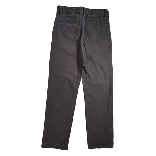 Back view of Wonder Nation boys black straight-leg uniform pants size 10R