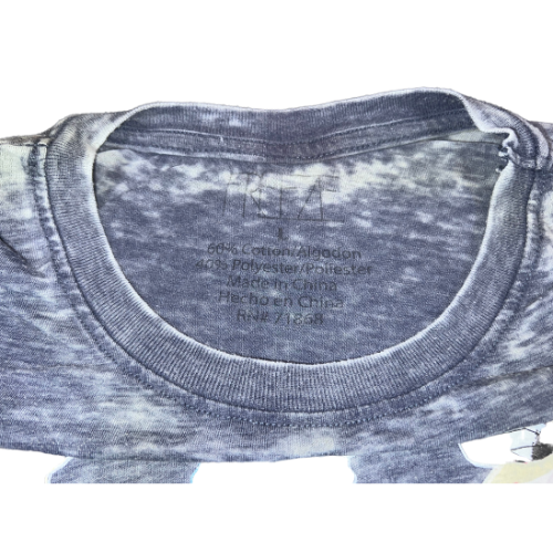 FREEAF Worn Heather Blue Graphic Tee with Butterflies (Est. Orig. Retail Price $14.00) Size: Junior's Large Color: Heather Blue Print: Butterflies, Inspirational words Features: Intentional worn-out look ( like your favorite old tee), short sleeve Material: 60% Cotton 40% Polyester Condition: Well-Loved used tag - Our Families Attic