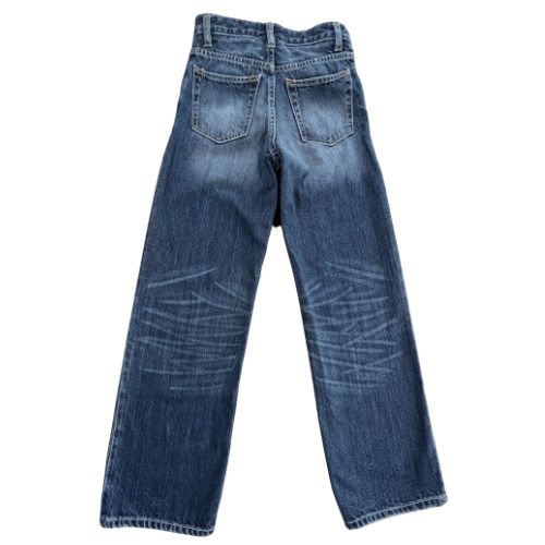 Pre-Owned Gap Denim Loose Fit Adjustable Waist Jeans Size: Big boys 10 slim Color: Medium stonewash Features: Adjustable waist Loose fit Button & zipper closure 5 pocket design Condition: Excellent pre-owned condition Measurements: Waist: 25" Inseam: 25.75" Rise: 9.5" total length: 35" used - Our Families Attic
