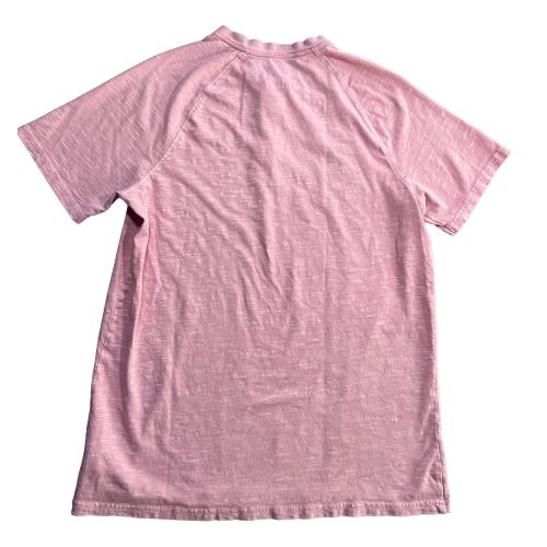 Goodfellow 3 Button Short Sleeve Pink T-Shirt (Est. Retail Price $15.00) Size: Young Men's Medium Color: Pinkish Peach Features: Short sleeve 3-Buttons Material: 100% Cotton Condition: Well-Loved used back - Our Families Attic