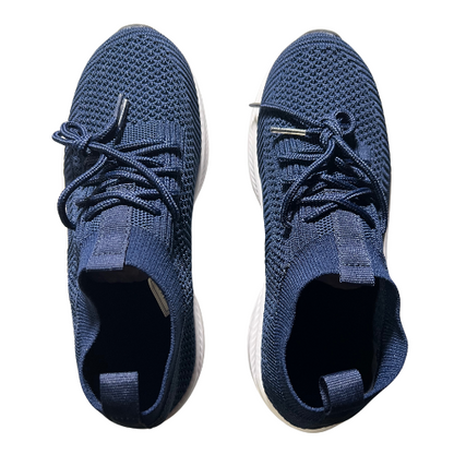 Boys Girls Mesh Navy Blue Tennis Shoe Big Kid Size 4