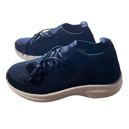 Boys Girls Mesh Navy Blue Tennis Shoe Big Kid Size 4