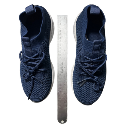 Boys Girls Mesh Navy Blue Tennis Shoe Big Kid Size 4