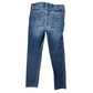 Pre-owned Cat & Jack super skinny jeans for little girls in size 6. Medium wash denim with adjustable waist, two back pockets, faux front pockets, and zipper and snap closure with a faux button. Made from a blend of cotton, recycled polyester, lyocell, and rayon. Gently used condition. Shop at www.ourfamiliesattic.com