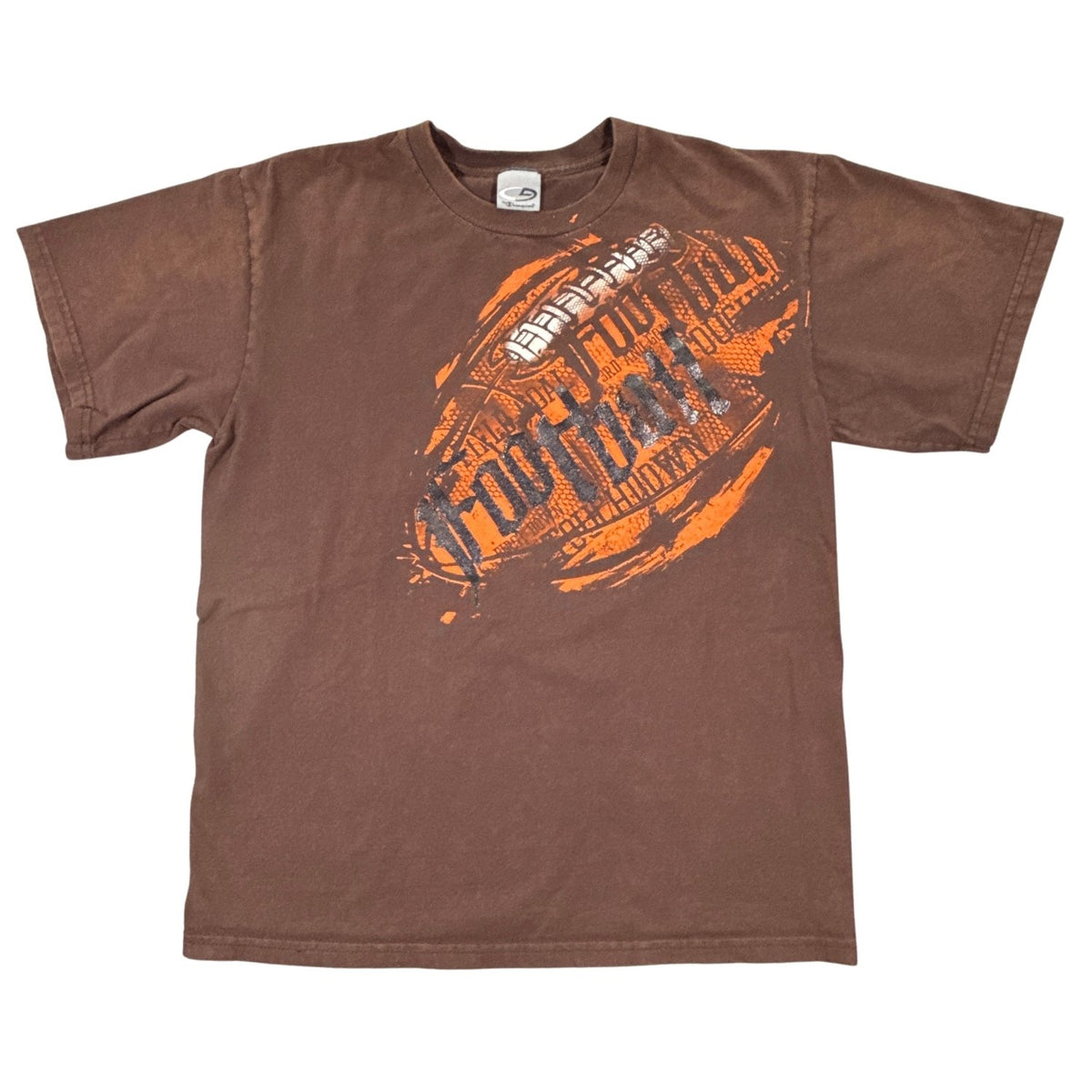 Front view of C9 by Champion boys XL brown football graphic T-shirt