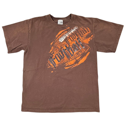 Front view of C9 by Champion boys XL brown football graphic T-shirt