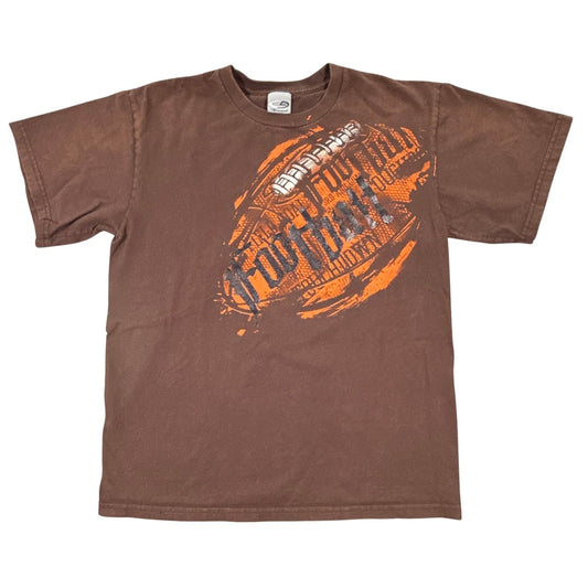 Front view of C9 by Champion boys XL brown football graphic T-shirt