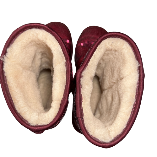 Top view of UGG Classic Sparkle Sequin Boots – pair showing interior and toe shape