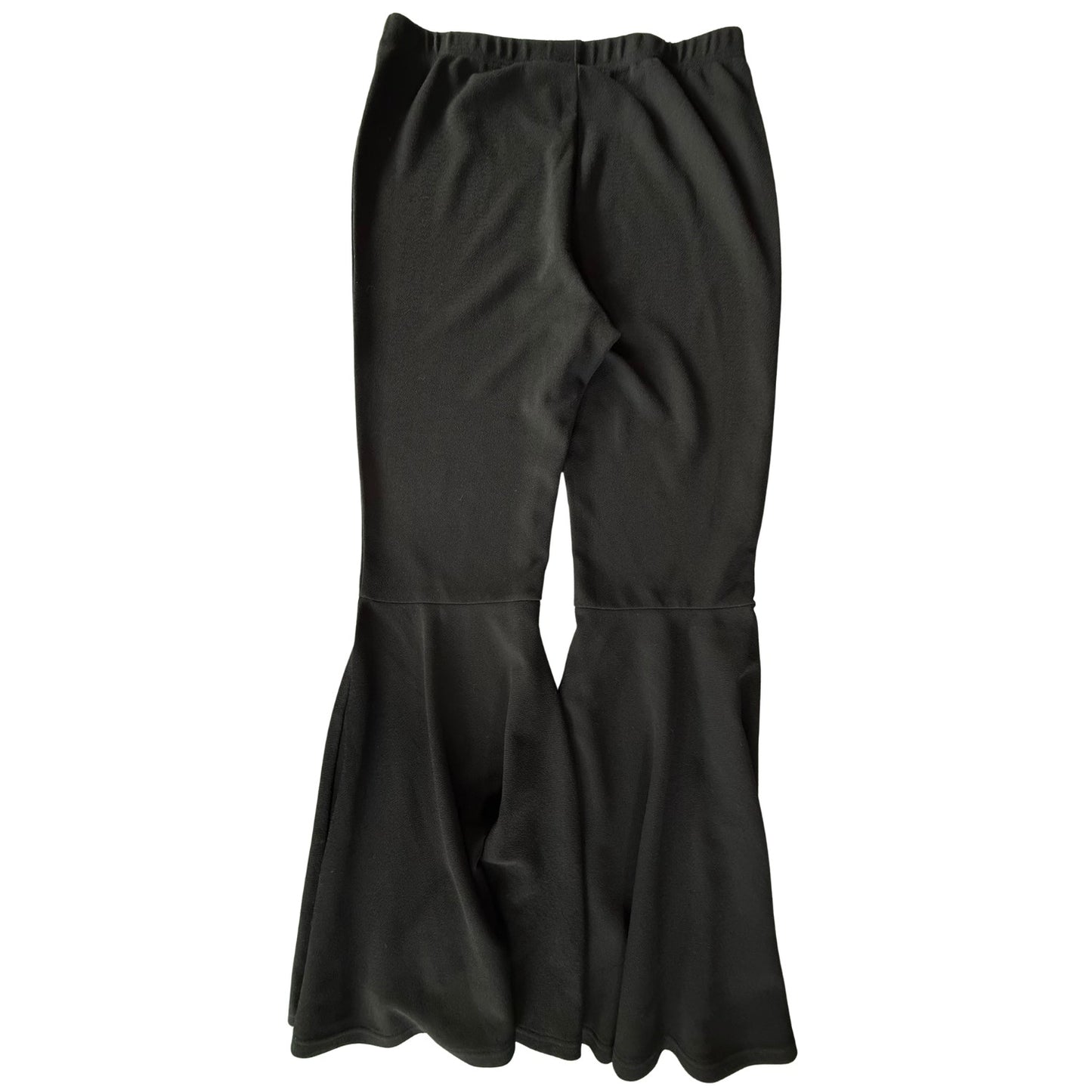 Back view of SHEIN black flare pants women’s extra large showing flare leg
