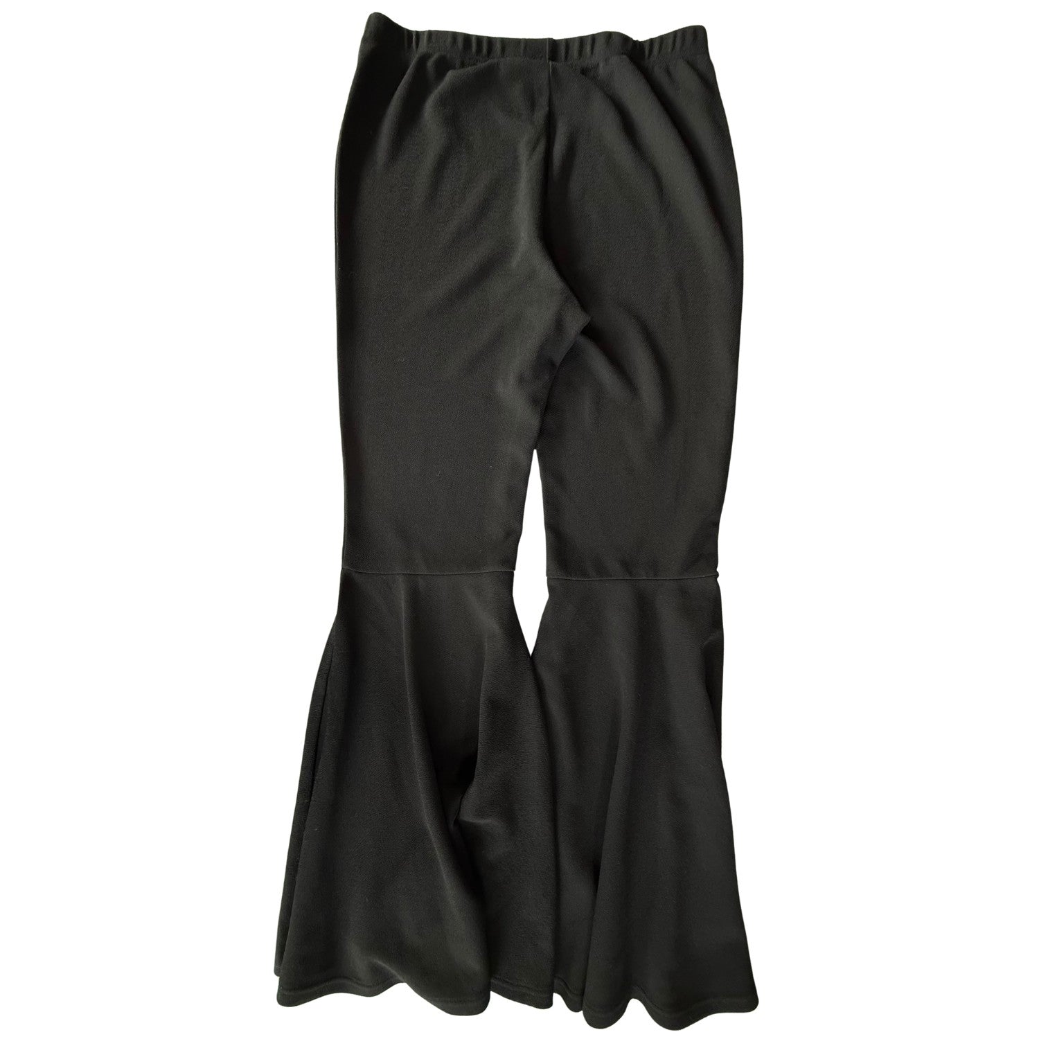 Back view of SHEIN black flare pants women’s extra large showing flare leg