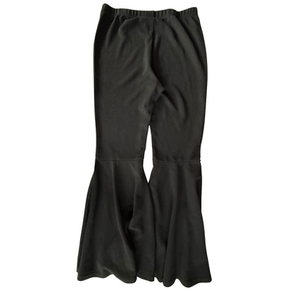 Back view of SHEIN black flare pants women’s extra large showing flare leg