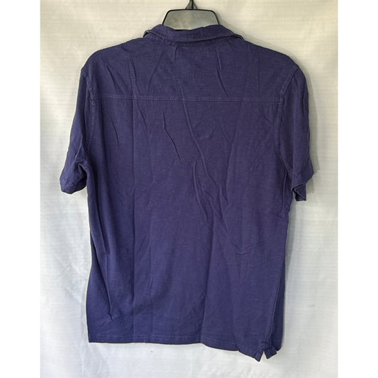 Back of American Republic men’s medium navy blue short-sleeve polo shirt