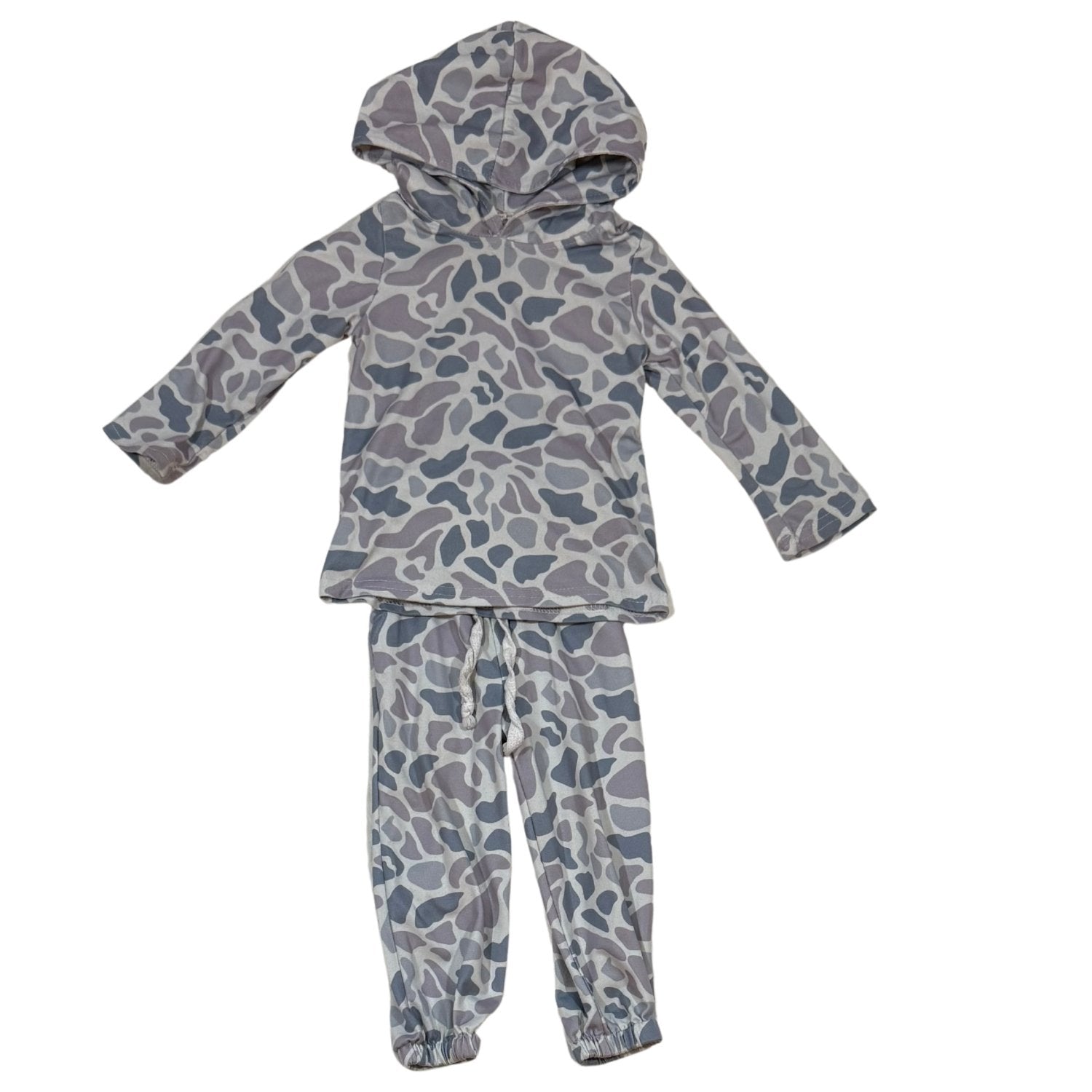 Baby boy gray camo 2-piece hoodie and jogger set size 6-12 months