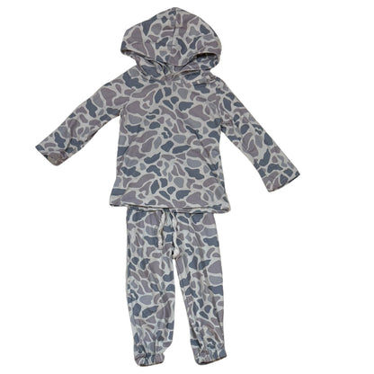 Baby boy gray camo 2-piece hoodie and jogger set size 6-12 months