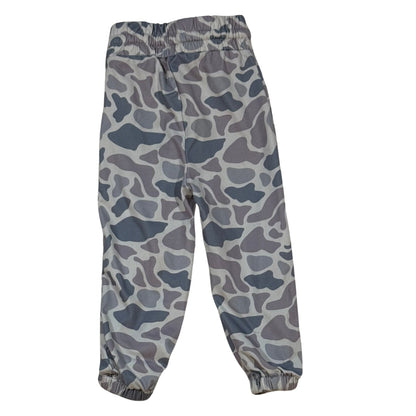 Back of baby boy gray camouflage jogger pants size 6-12 months