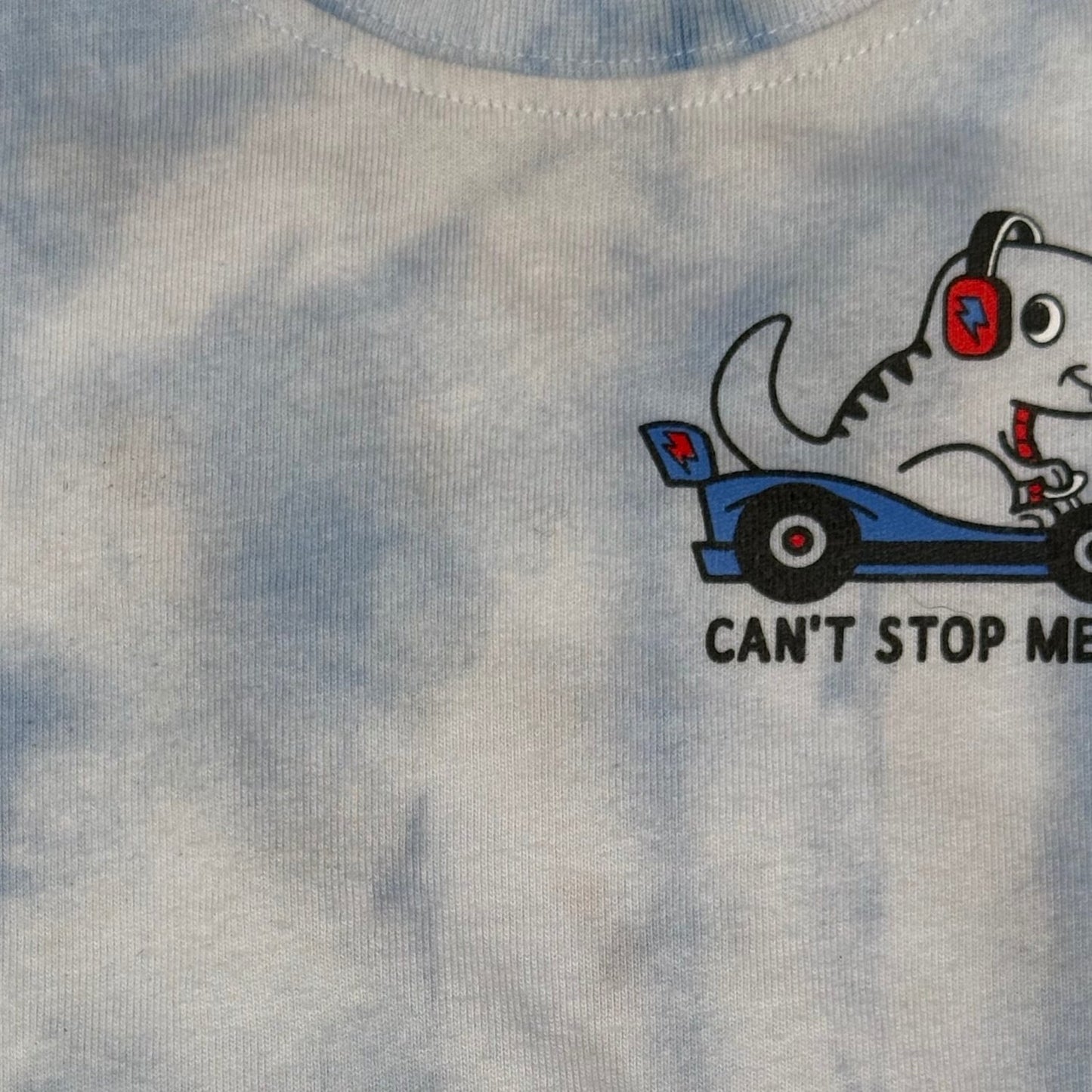 Light stains on gray and blue baby shirts