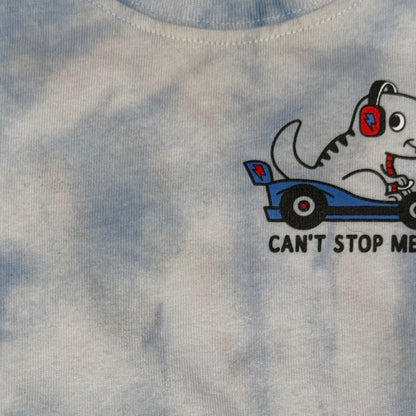 Light stains on gray and blue baby shirts