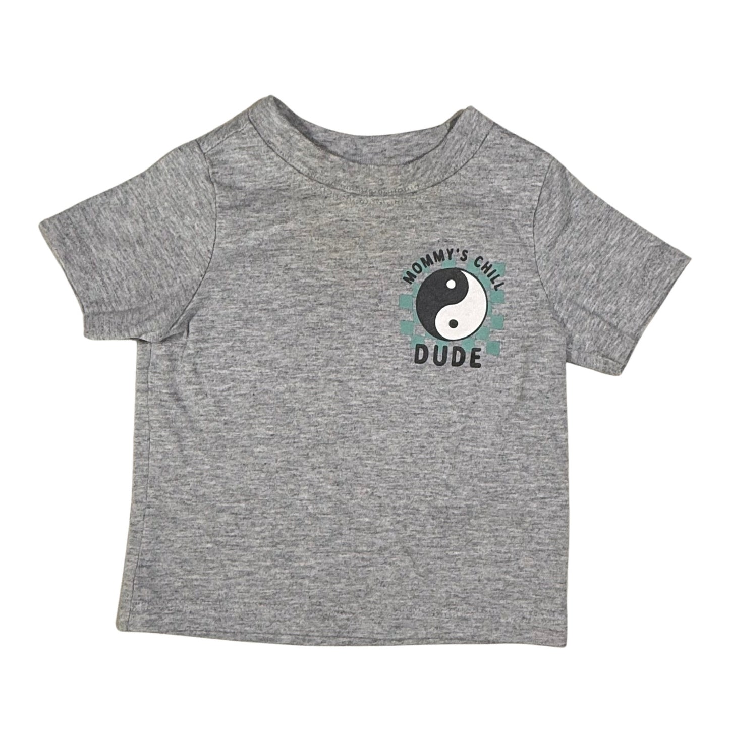 Baby boy graphic designs ying yang mommys chill dude shirt front
