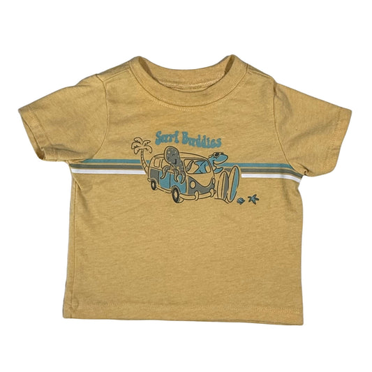 Baby boy graphic designs beach buddies shirt front