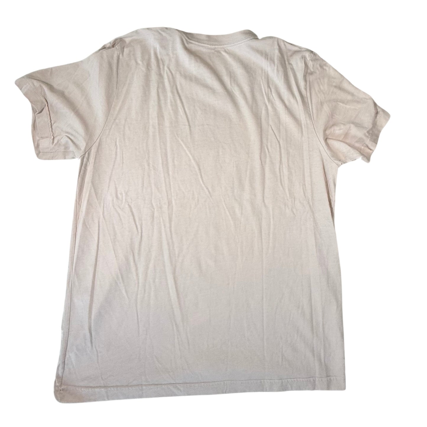 Light tan short sleeve t-shirt back view