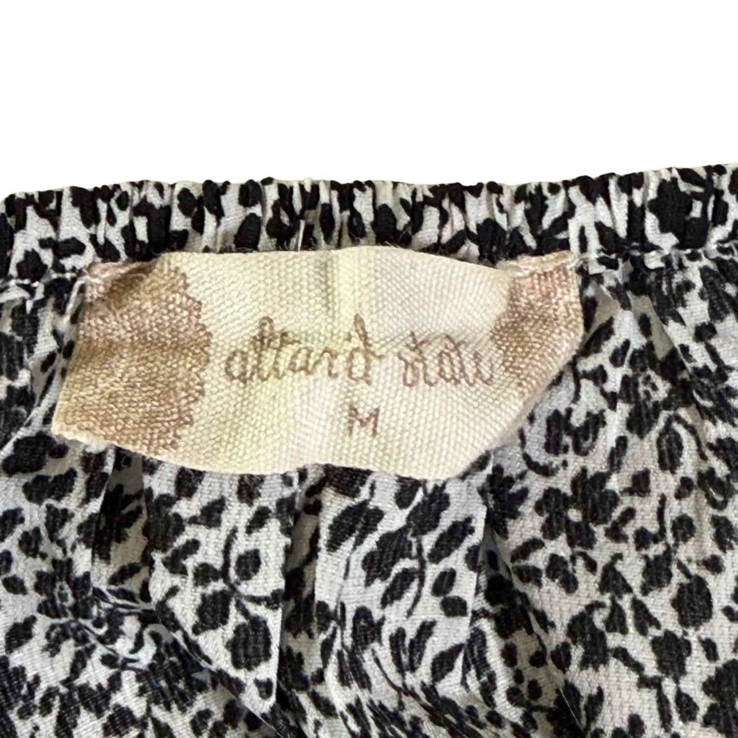 Womens black and white floral 2 piece set crop top and skirt medium  tag