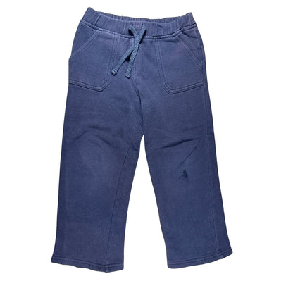 Old Navy boys’ size 5T blue pull-on sweatpants with drawstring waist, front pockets, and visible knee wear.
