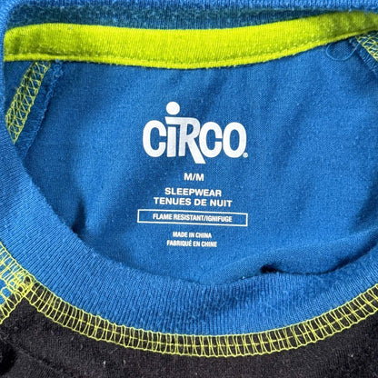 Circo boys pajama top tag showing size M/M and flame-resistant sleepwear labeling