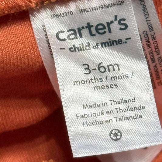 Carter's Child of Mine clothing label showing baby girls size 3–6 months.