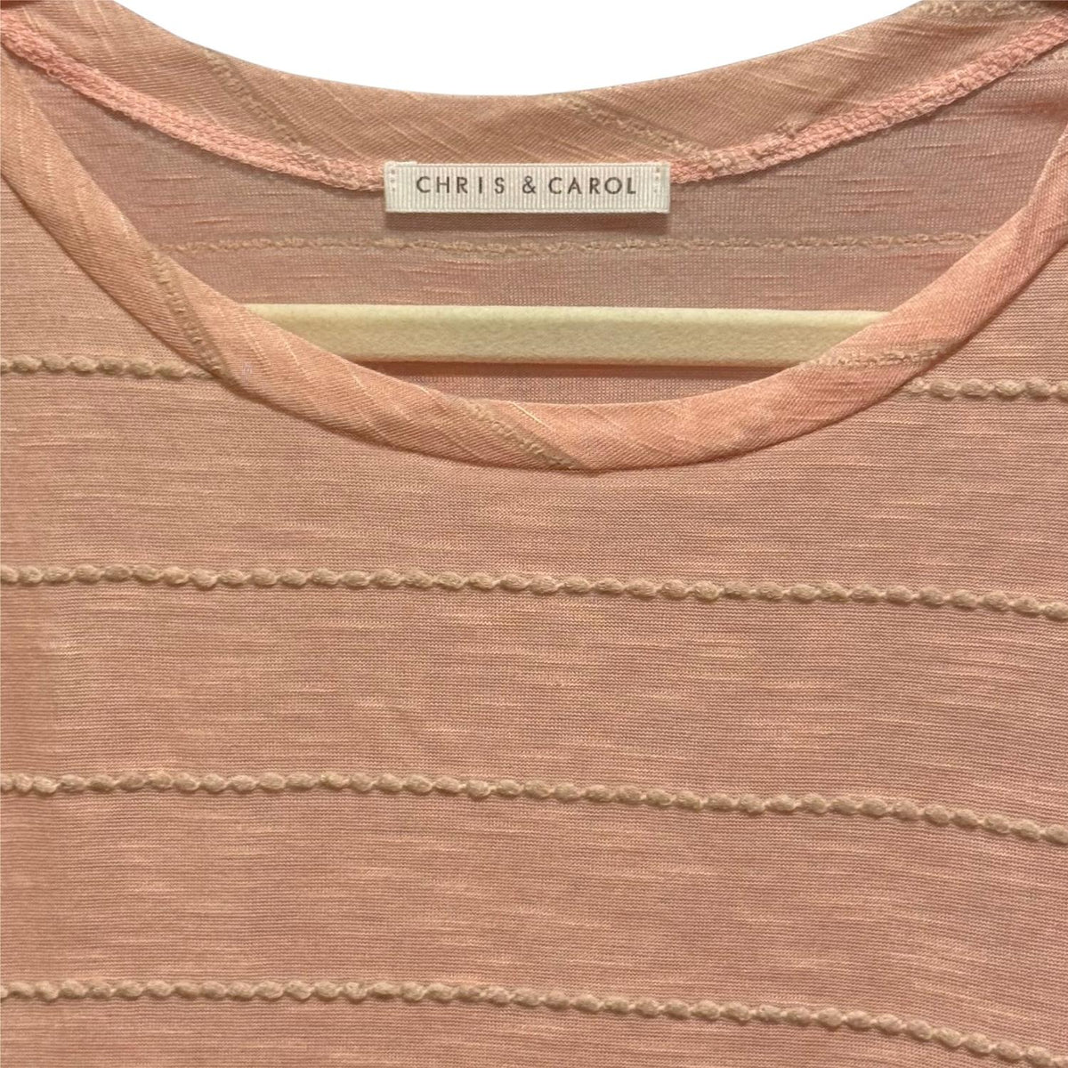 Chris & Carol brand tag on women's size Large babydoll top.
