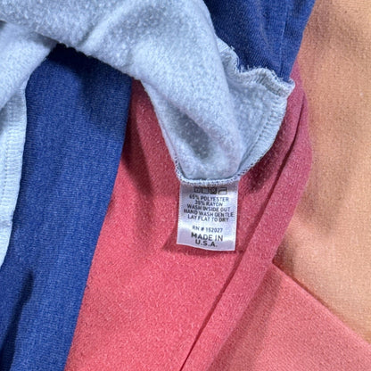 Material label showing 65% polyester and 35% rayon inside Doing My Best sweatshirt