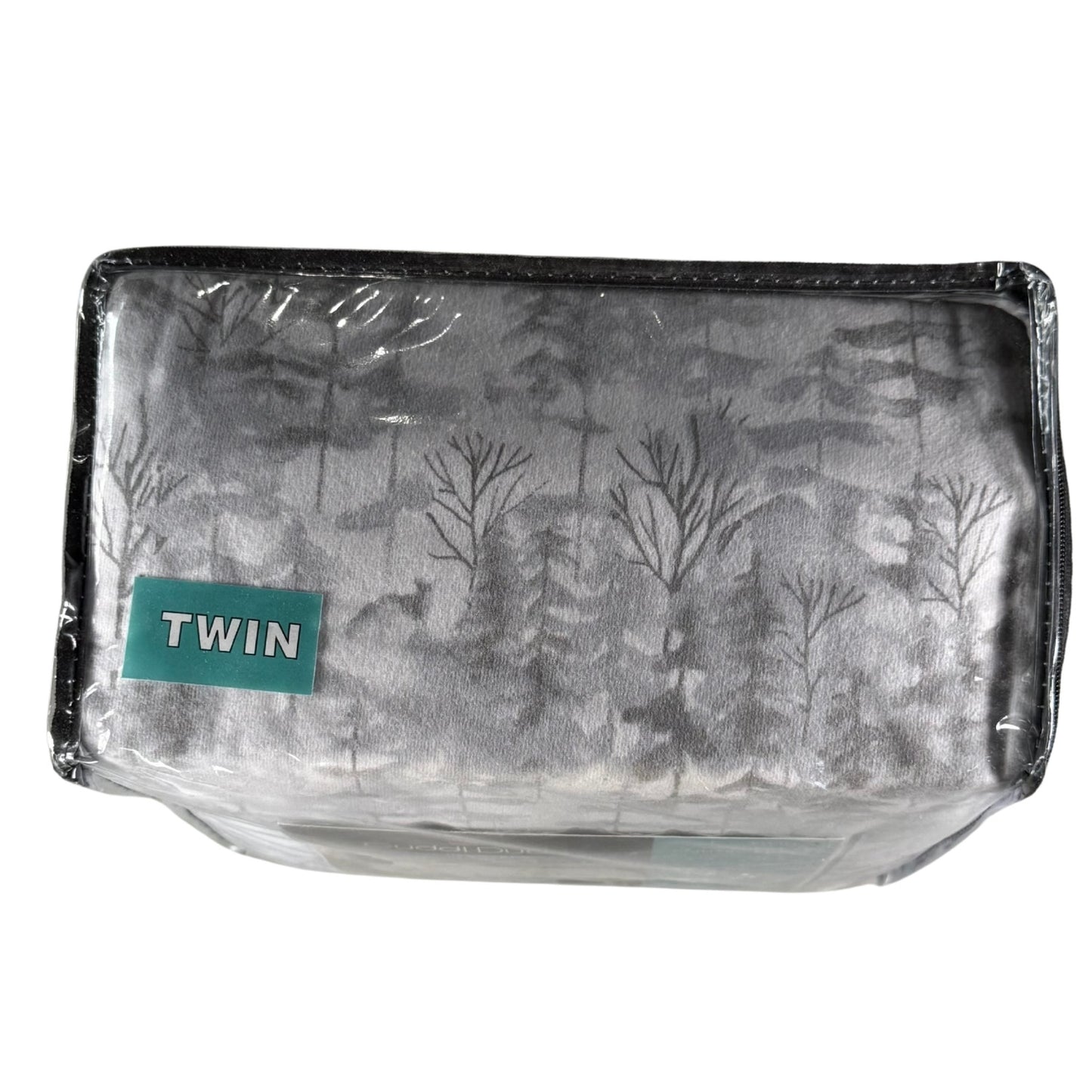 Cuddl Duds Painted Forest Flannel Sheet Set Twin | Gray White Cotton Sheets