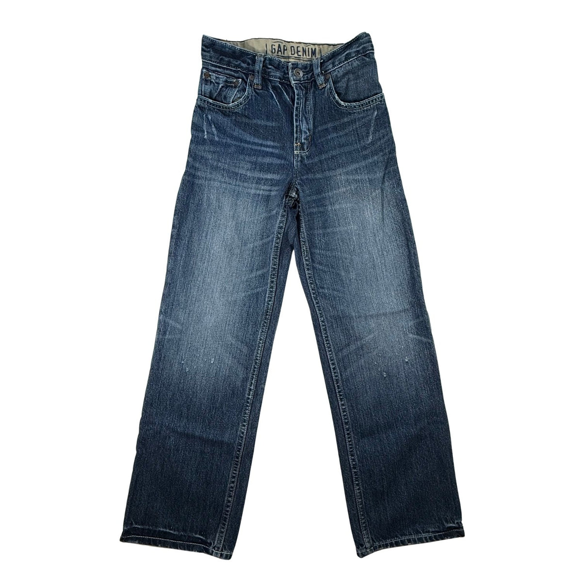 Gap Denim boys size 10 slim medium stonewash loose fit jeans front view