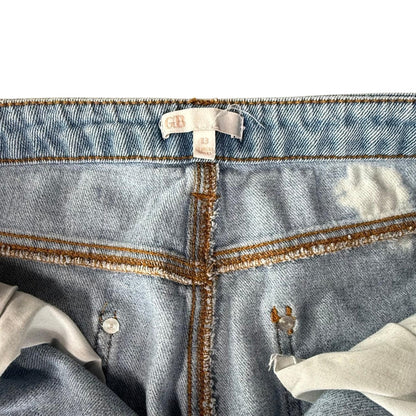 Back view of women's Gianni Bini size 13 cropped bootcut jeans with bleach wash
