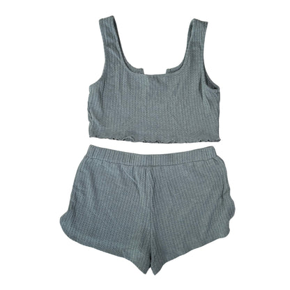 Green 2 piece lounge set back view