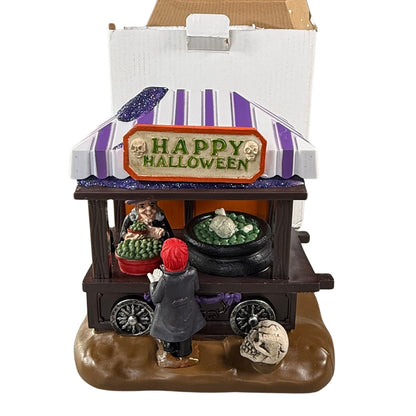 Halloween Spooky Village Witches Shop LED animated decor collectible.