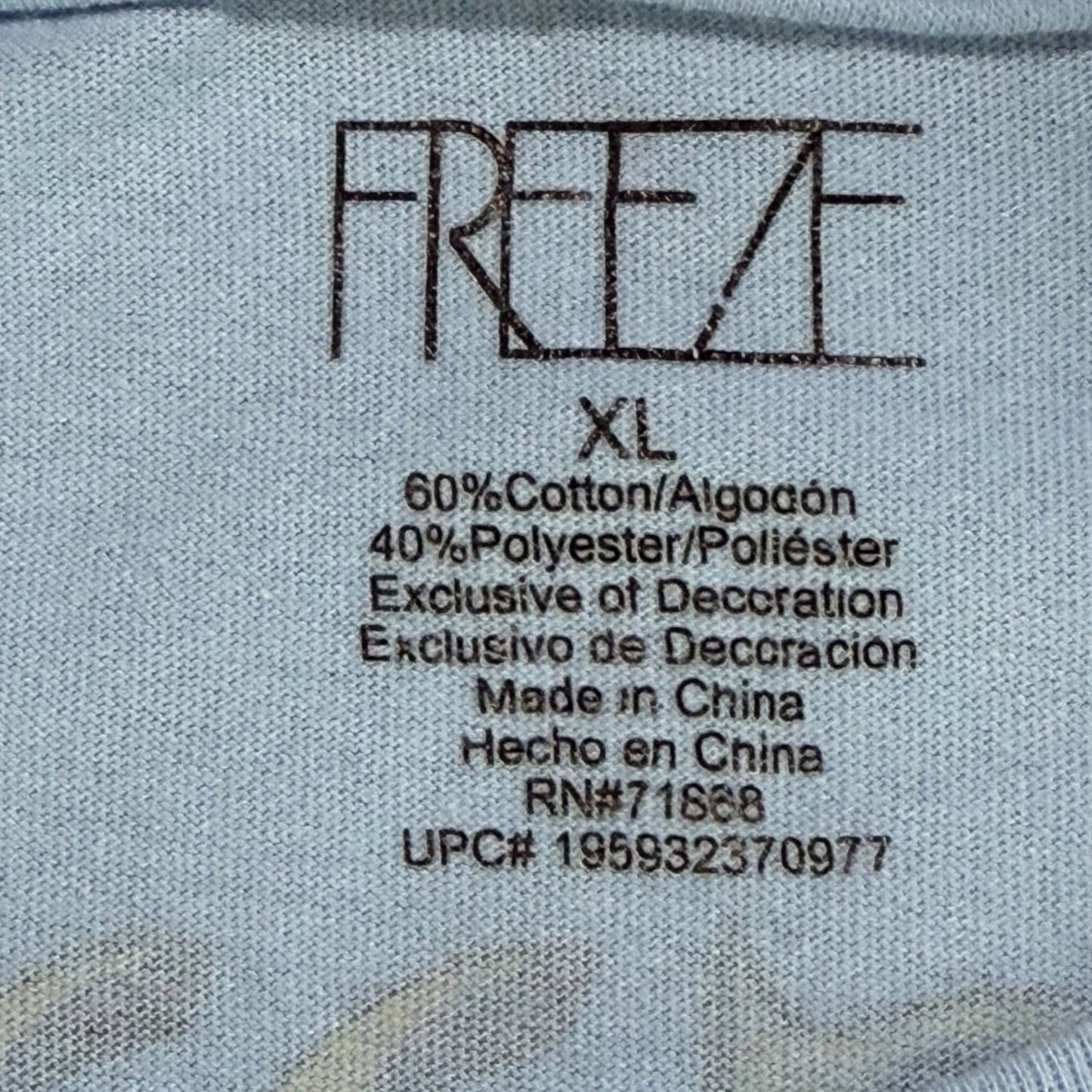 Embroidered butterfly and floral Freeze tag