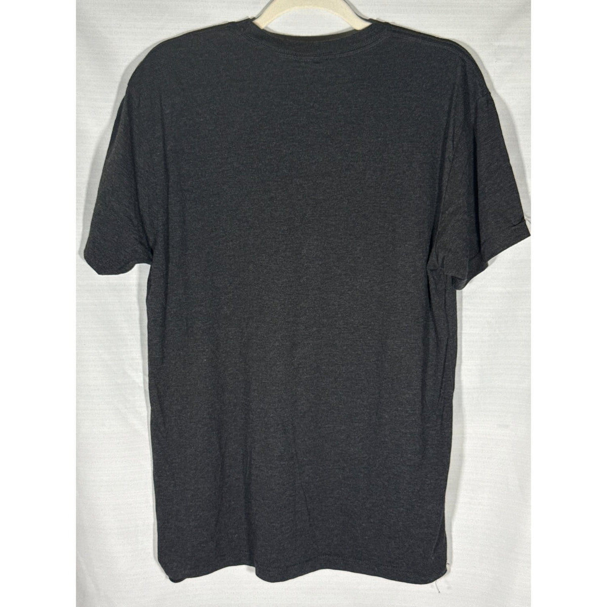 Plain back of heather black Magnolia Silos T-shirt.