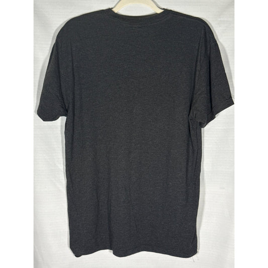 Plain back of heather black Magnolia Silos T-shirt.