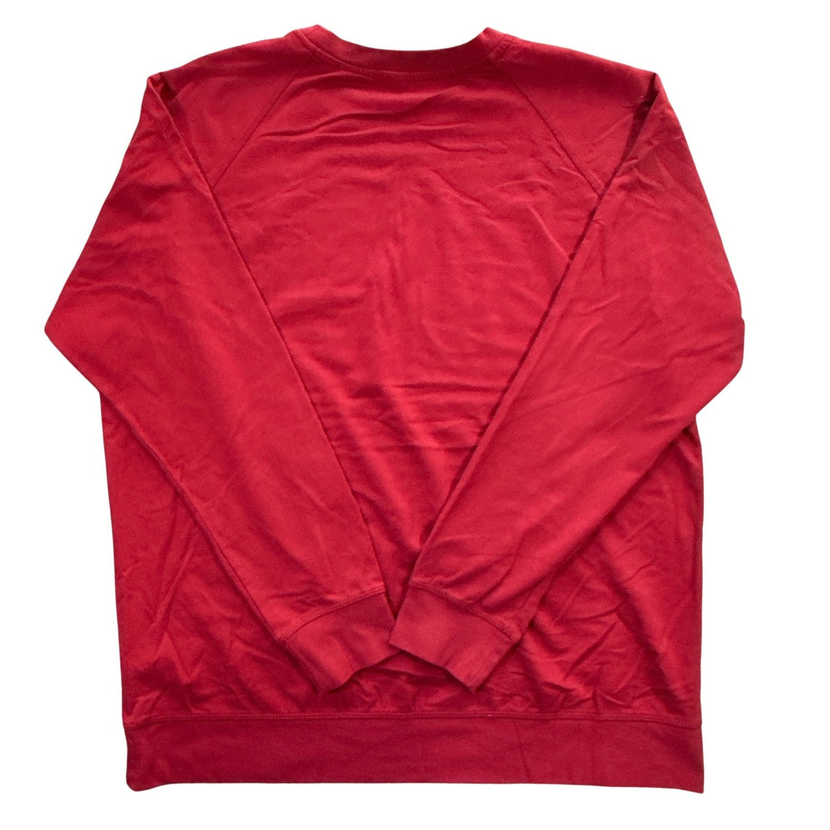 Back of Next Level Apparel XL dark red lightweight crewneck sweatshirt