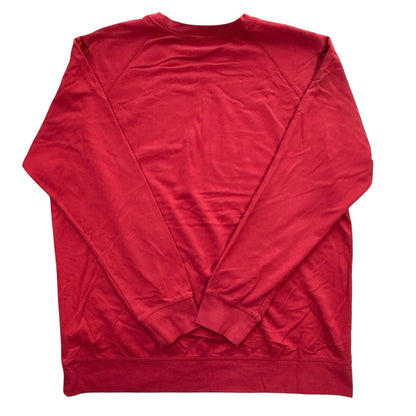 Back of Next Level Apparel XL dark red lightweight crewneck sweatshirt