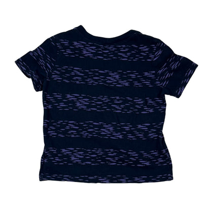 Back of Old Navy baby boys 18-24 month navy blue and purple fish print T-shirt