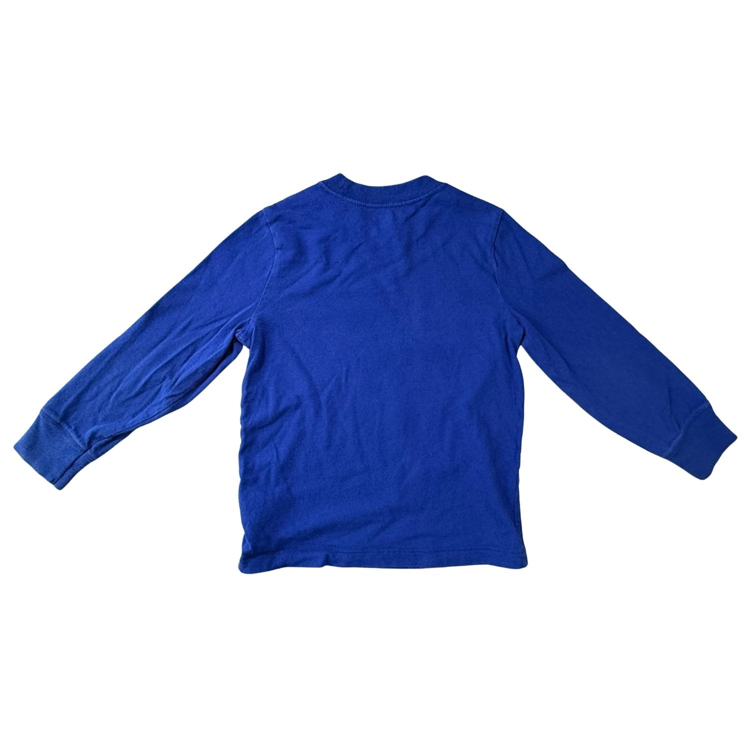 Full back view of Old Navy toddler size 5T blue long sleeve shirt