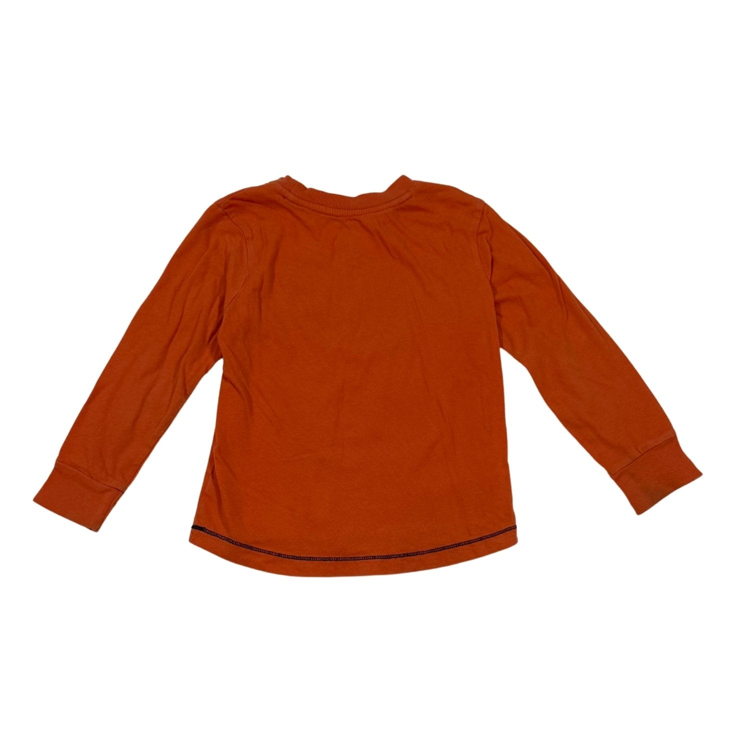 Old Navy boys size 5T orange long sleeve Halloween graphic shirt back view