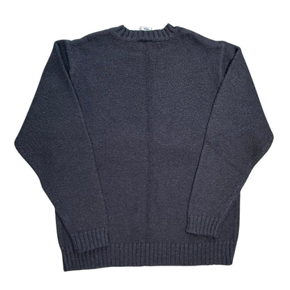 Back view of Old Navy boys navy blue long-sleeve knit sweater size Medium