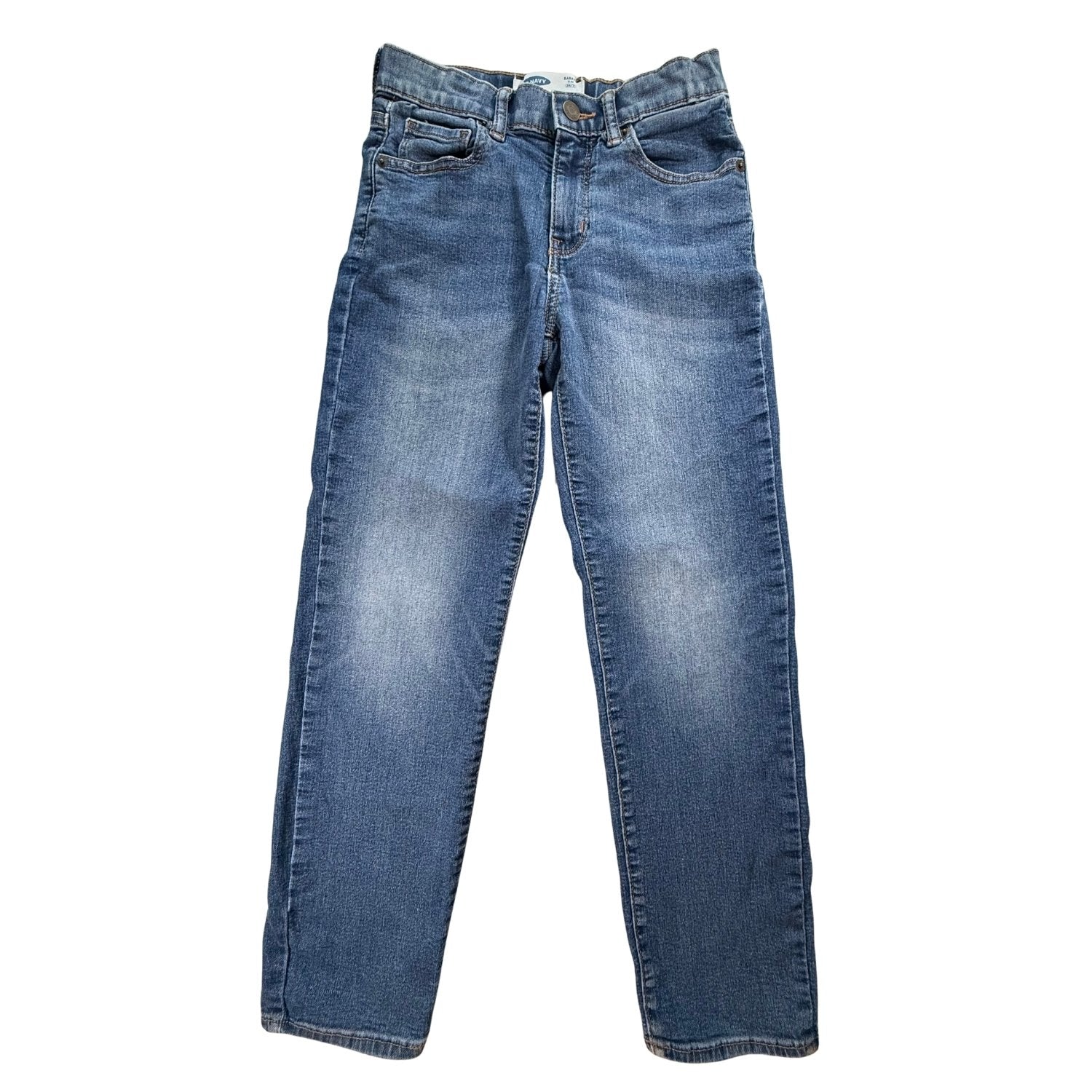 Front view of Old Navy boys size 10 Karate Slim medium wash jeans