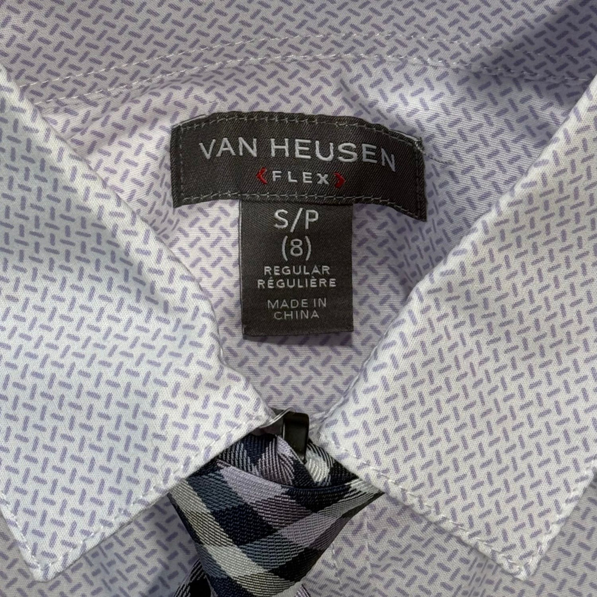 Van Heusen Flex boys Small size 8 Regular label with coordinating clip-on tie