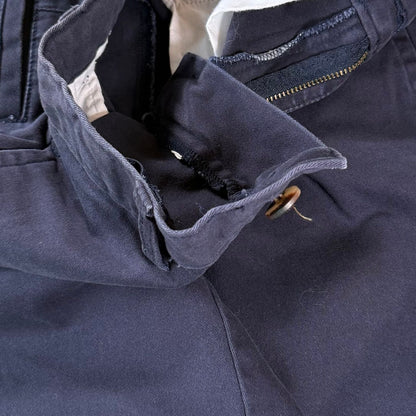 Button and zip fly detail on Wonder Nation boys size 10R navy pants