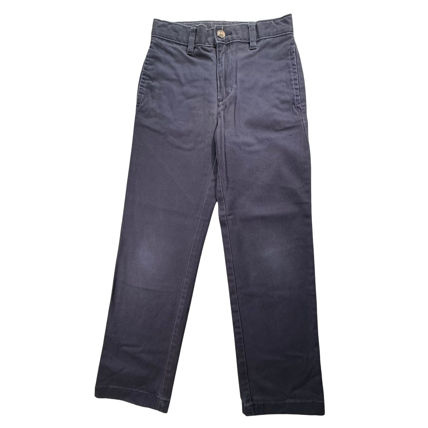 Front view of Wonder Nation boys size 10R dark navy chino pants